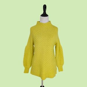 Anthropologie sweater XS oversized alpaca textured knit‎ mock neck